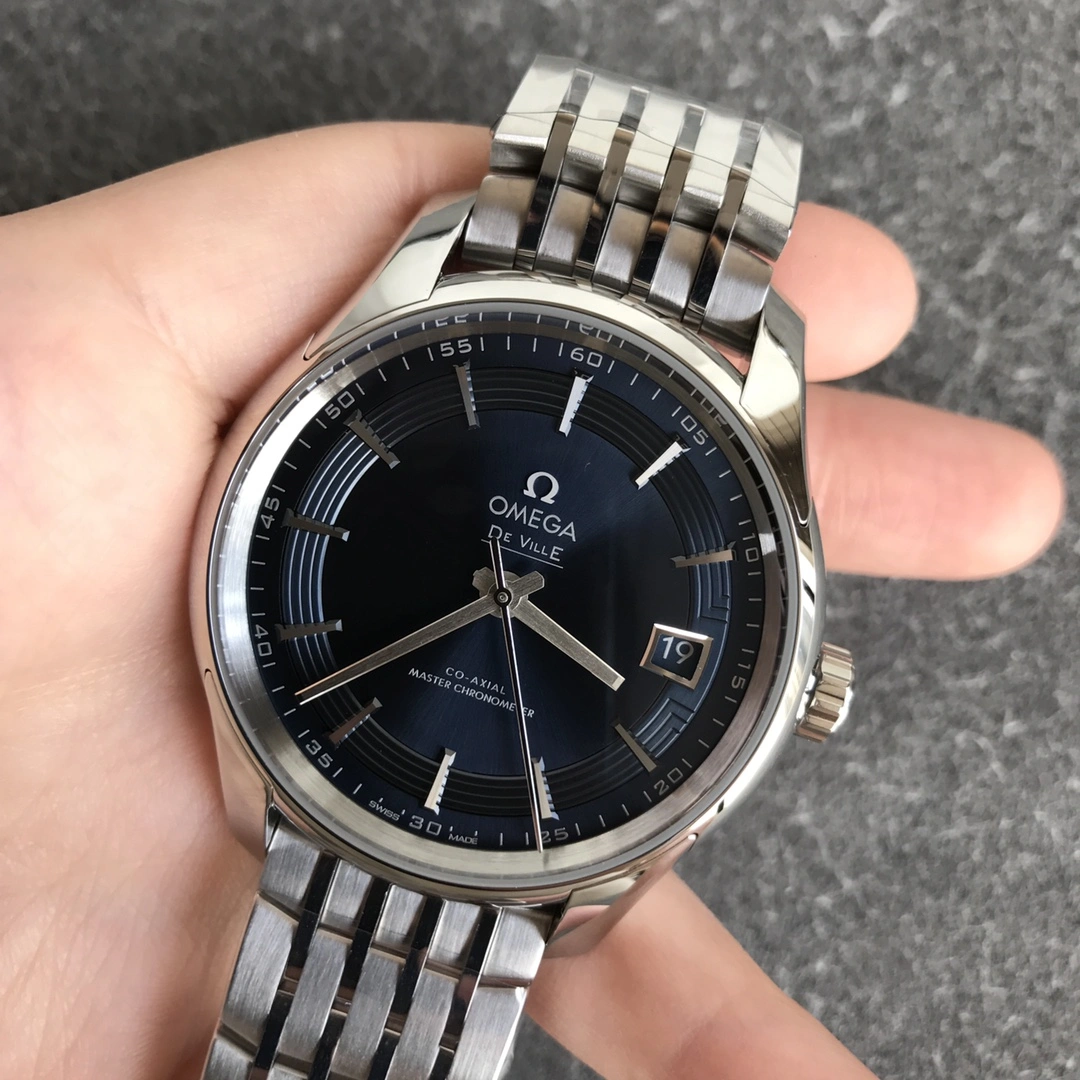 Practical CBD Factory Omega De Ville Hour Vision 41mm Blue Dial Steel Bracelet (433.10.41.21.03.001) 1:1 Super Clone -DD8900 Movement 332